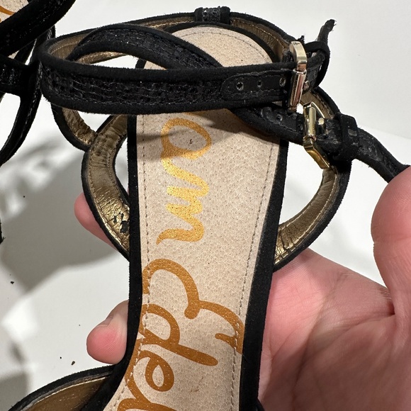 Sam Edelman [ Women size 8 ] Very High Sparkly‎ Strappy Heals in Black - Picture 6 of 14